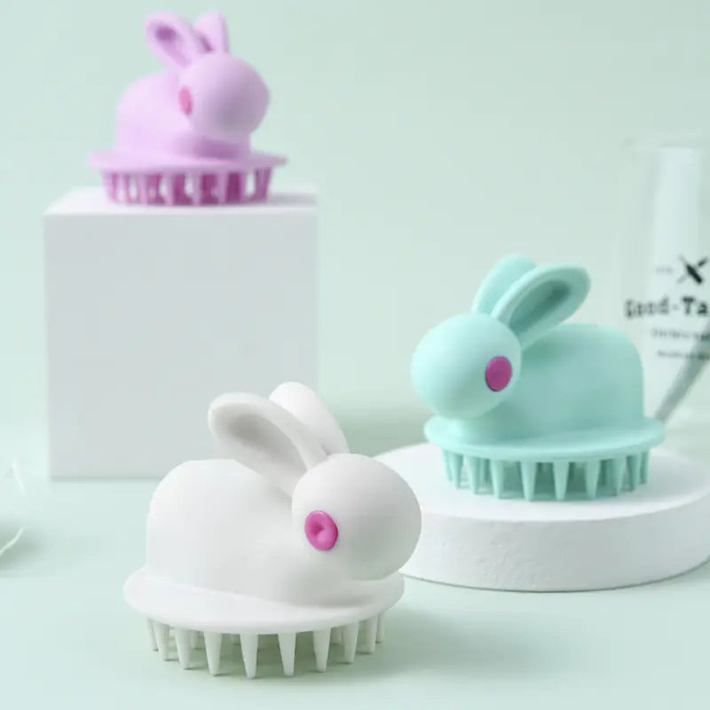 Soft Rubber Shampoo Brush for Kids' Scalp Massage